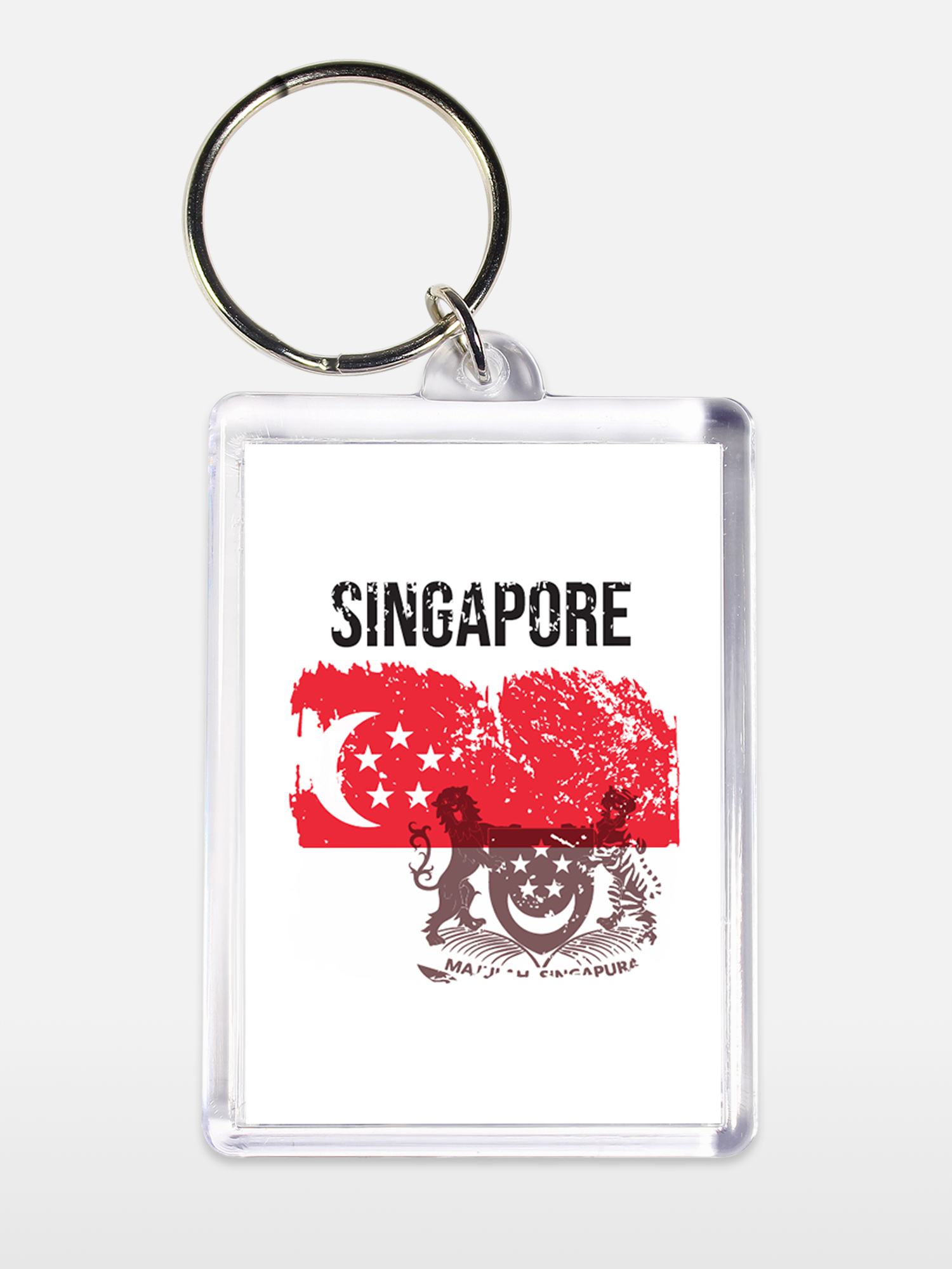 Брелок унисекс Сингапур белый