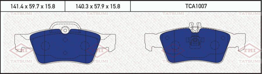

Комплект тормозных колодок Tatsumi tca1007