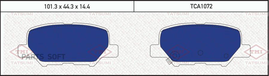 

Тормозные колодки Tatsumi задние дисковые TCA1072