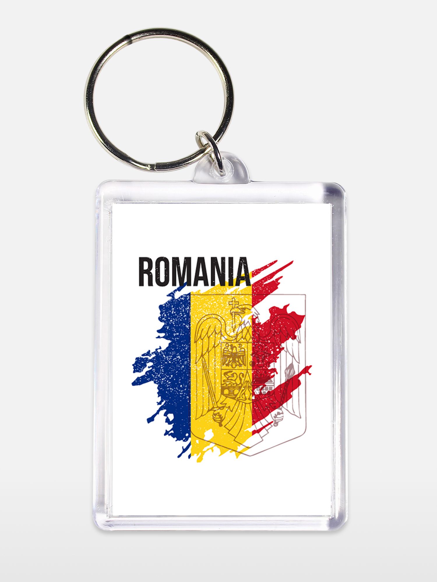 Брелок унисекс Румыния белый