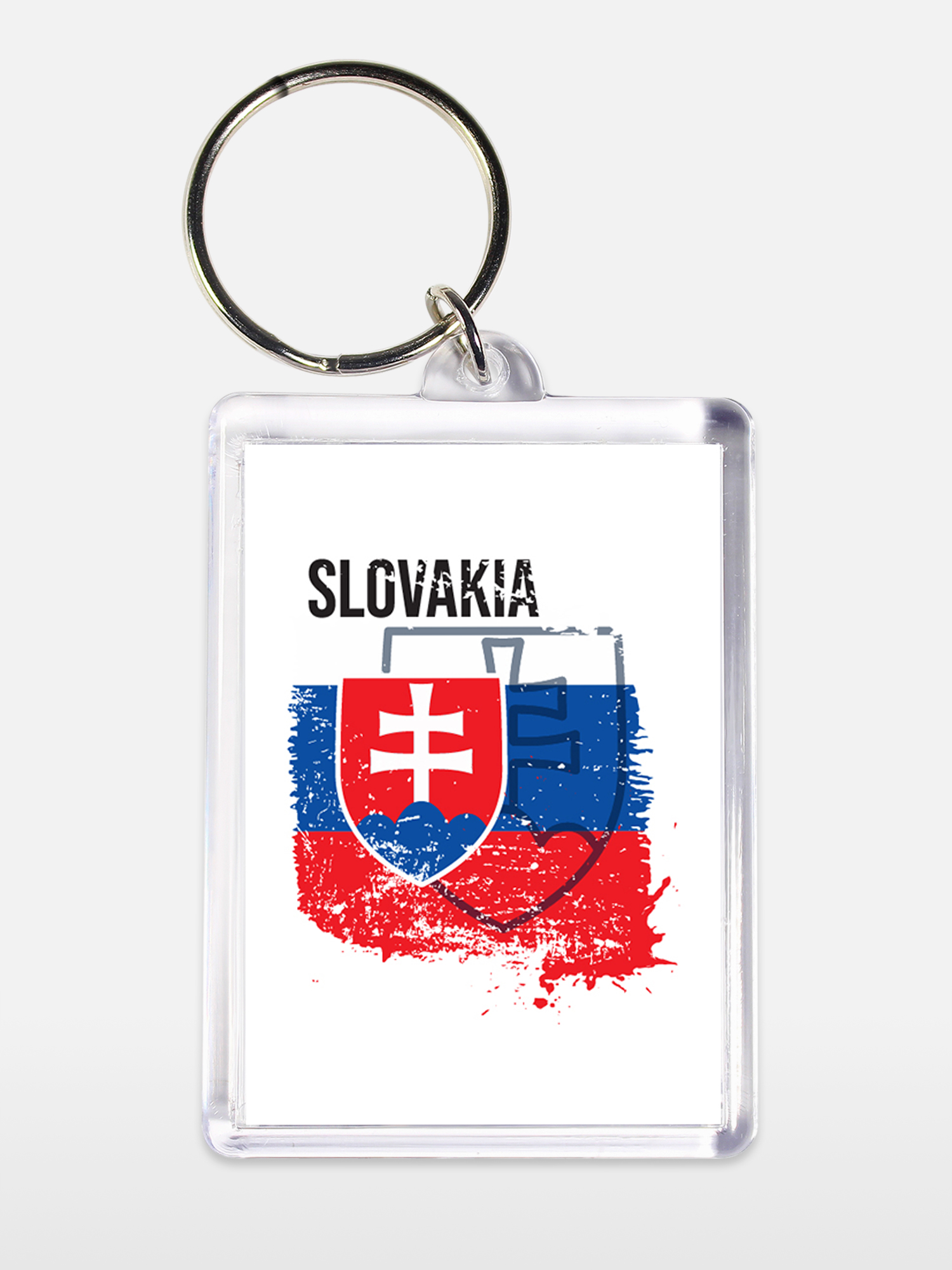 Брелок унисекс Словакия белый