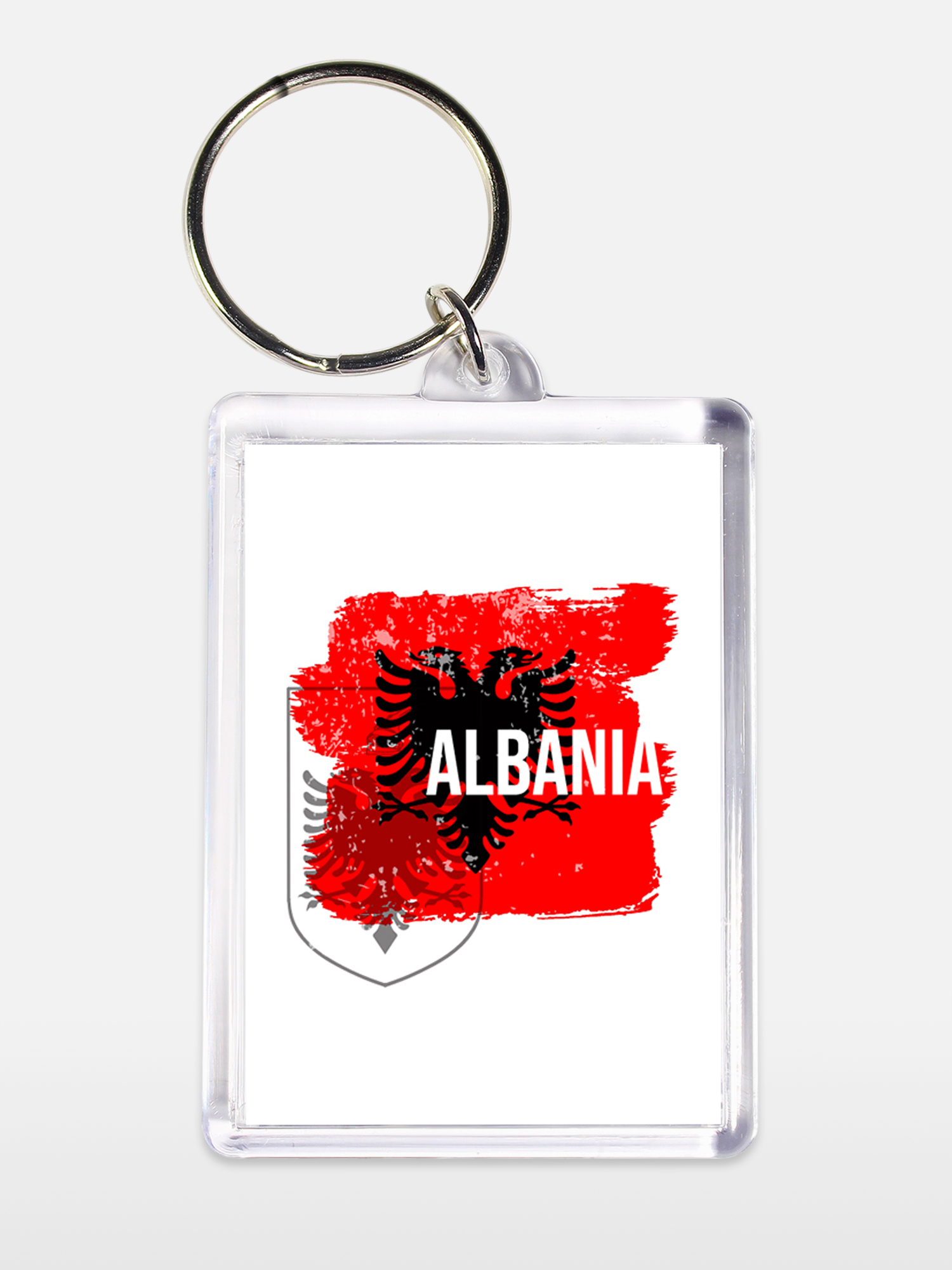 Брелок унисекс Албания белый