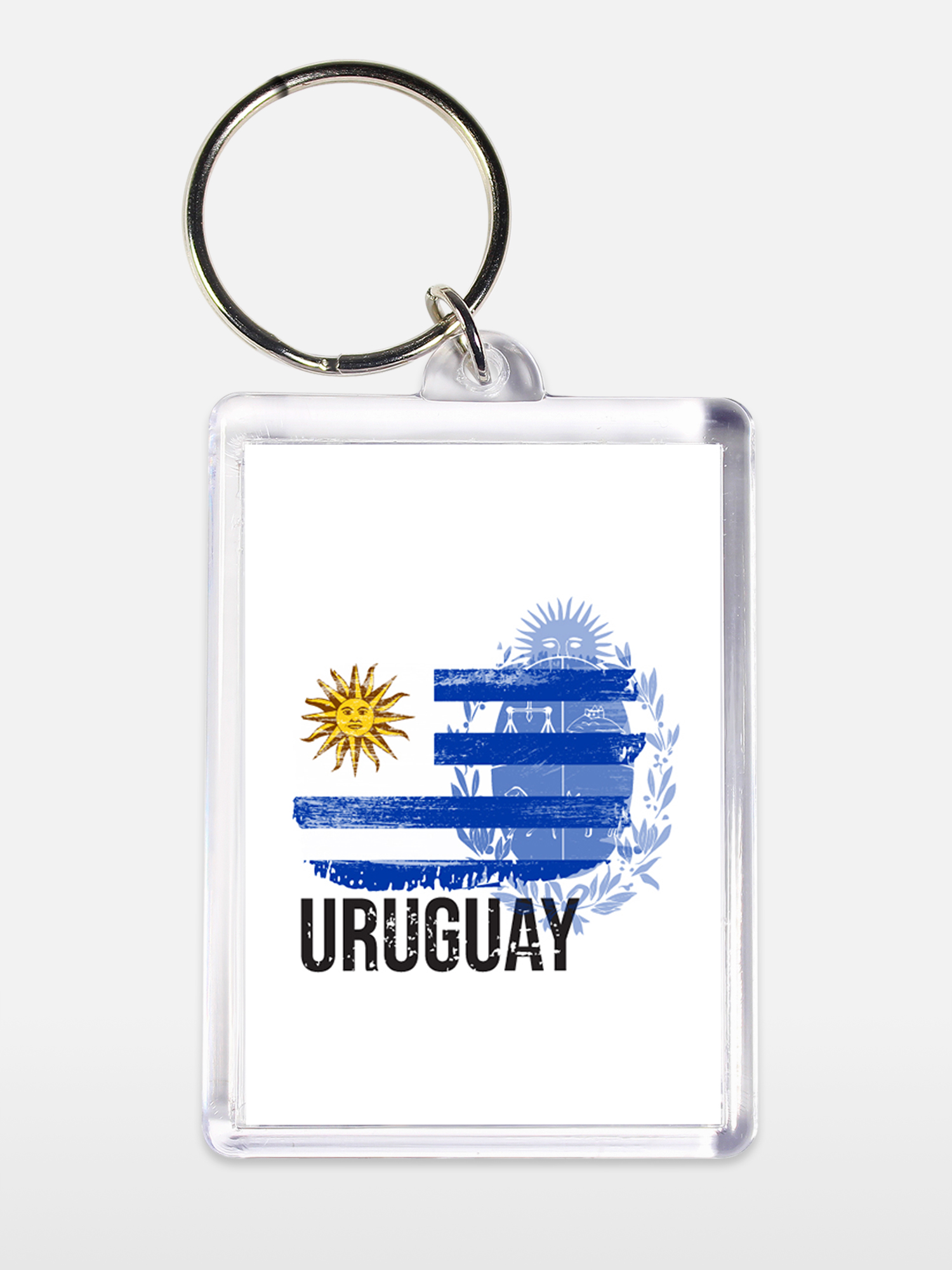 Брелок унисекс Уругвай белый