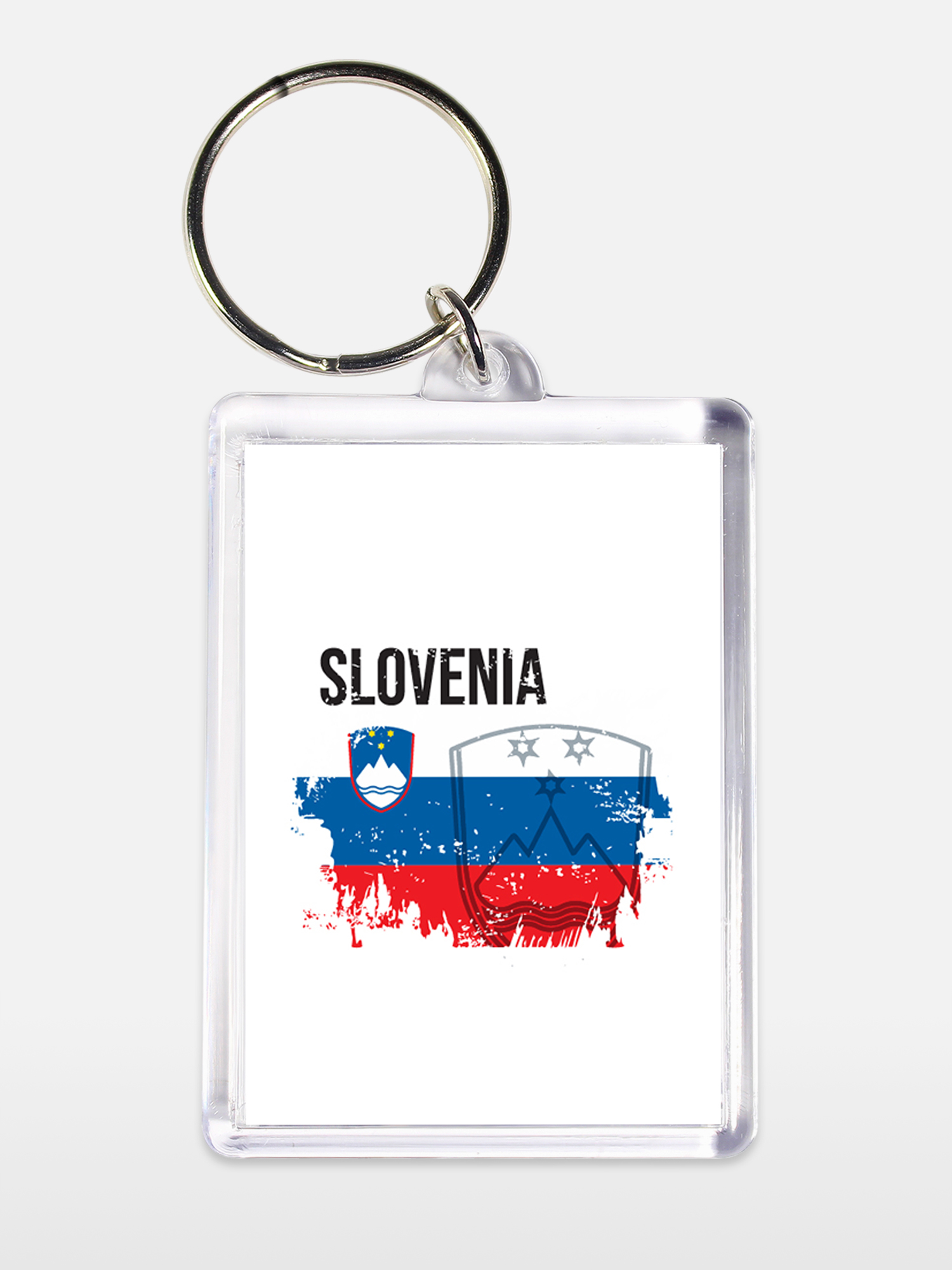 Брелок унисекс Словения белый