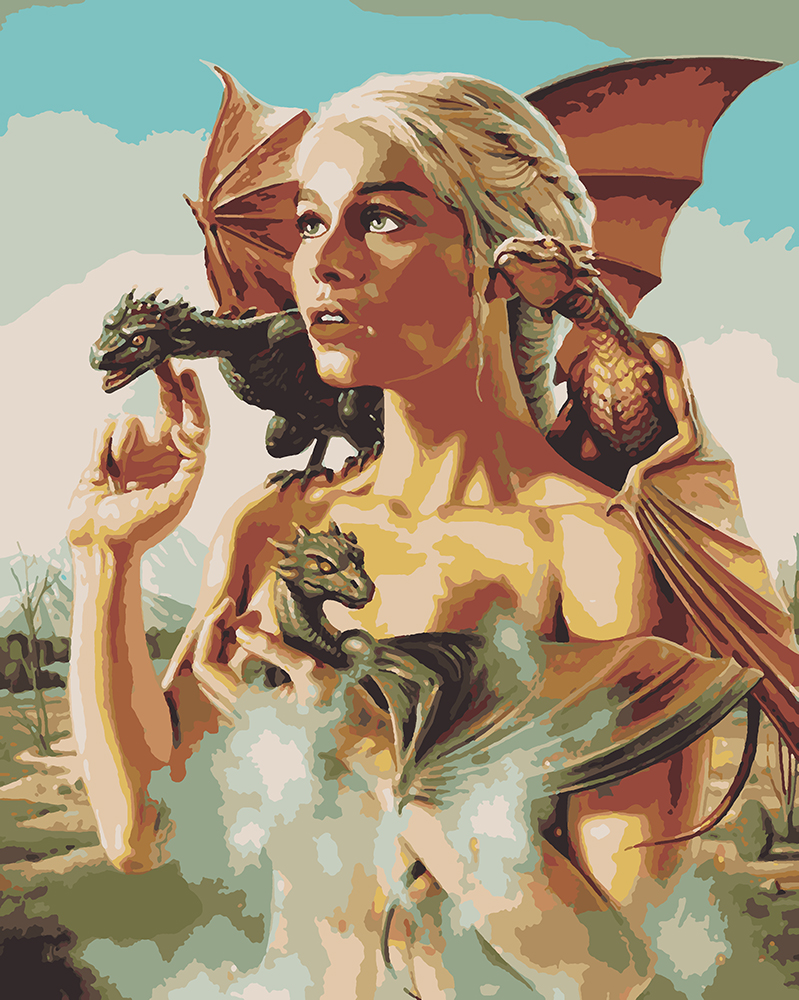 

Картина по номерам Красиво Красим Игра Престолов - Мать драконов, 80 х 120 см, Игра Престолов - Мать драконов