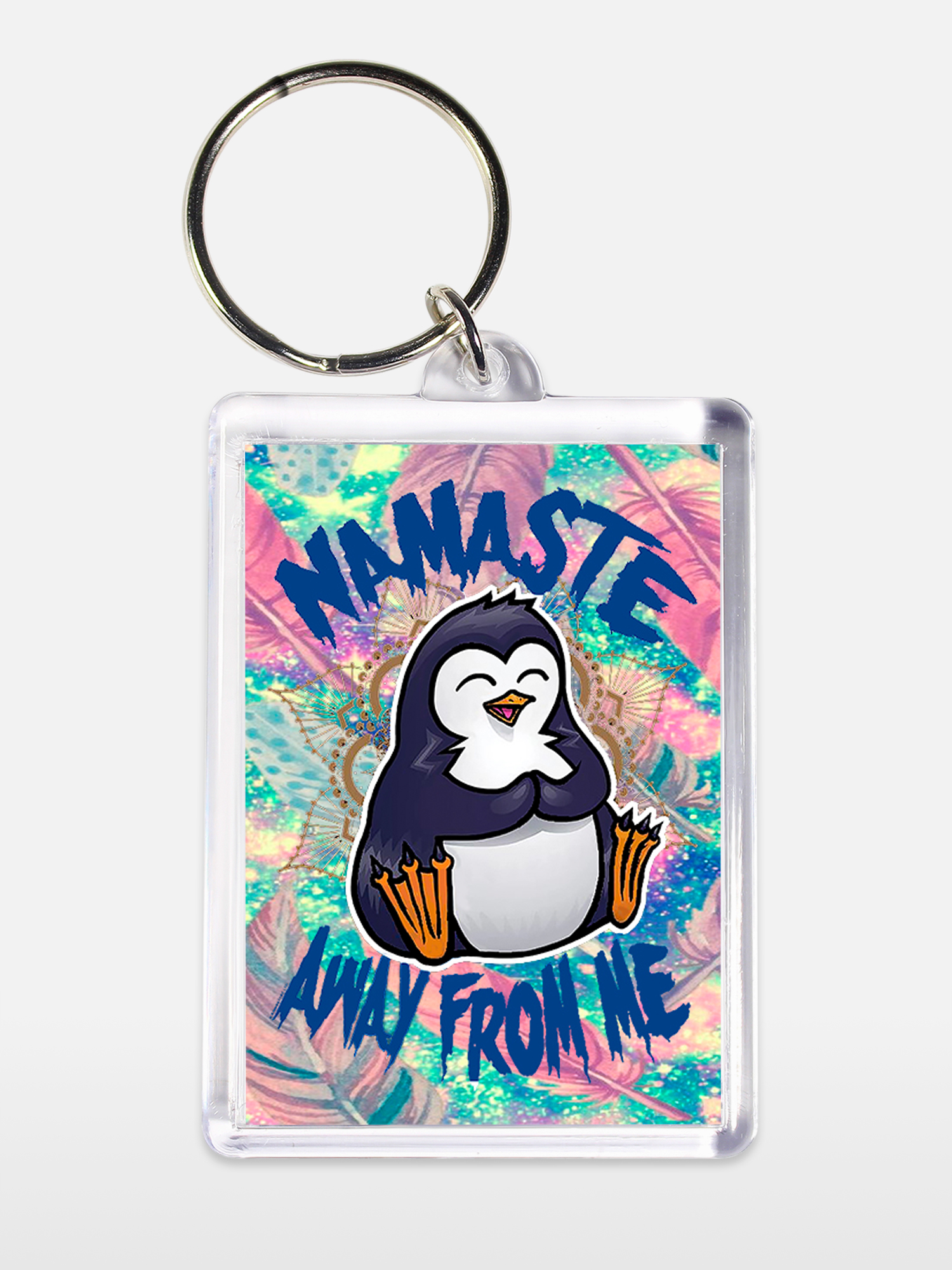 Брелок унисекс Намасте от меня белый