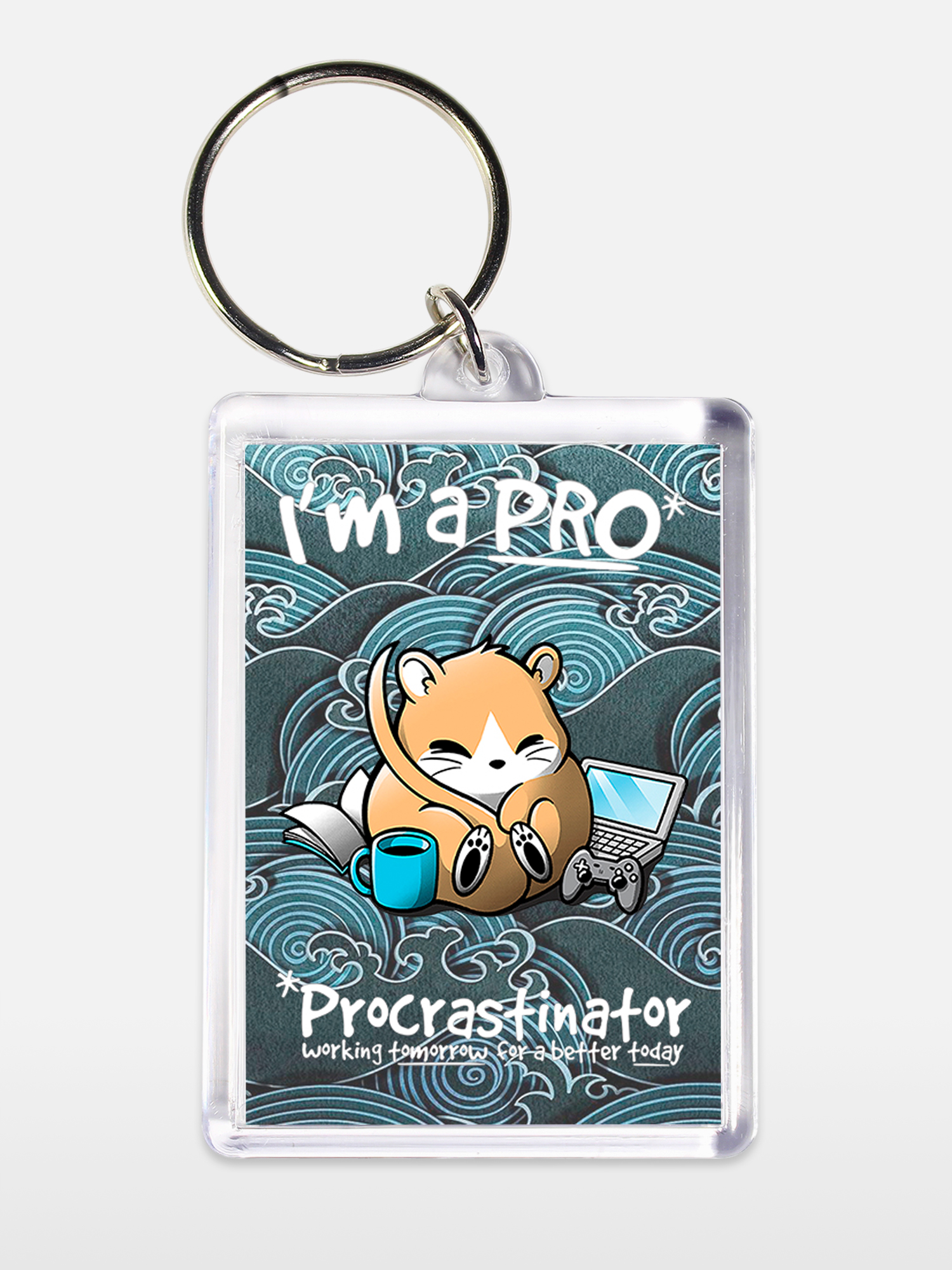 Брелок унисекс Я профессионал белый