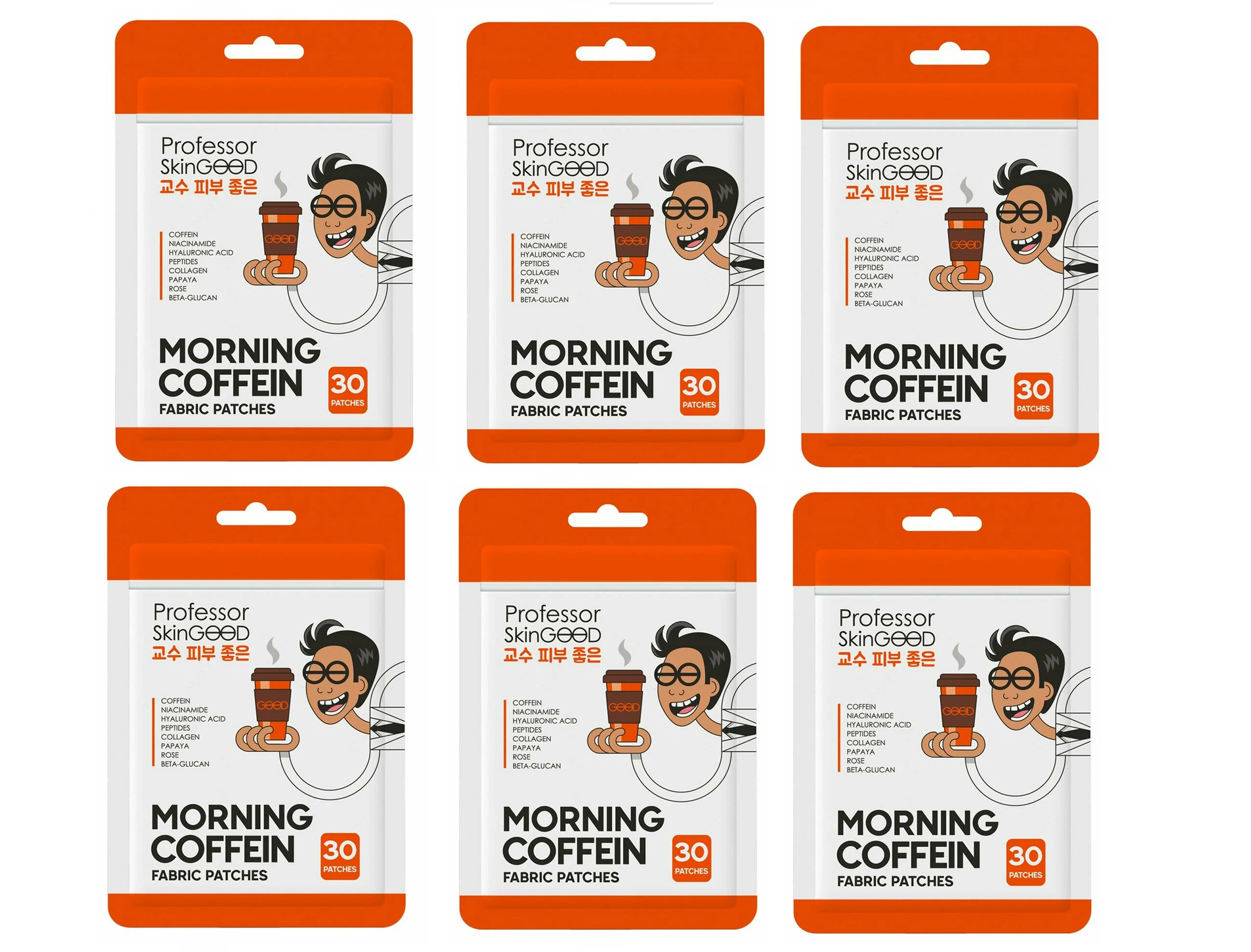 

Патчи Professor SkinGOOD тканевые с кофеином 6 шт, Morning Coffein Fabric Patches