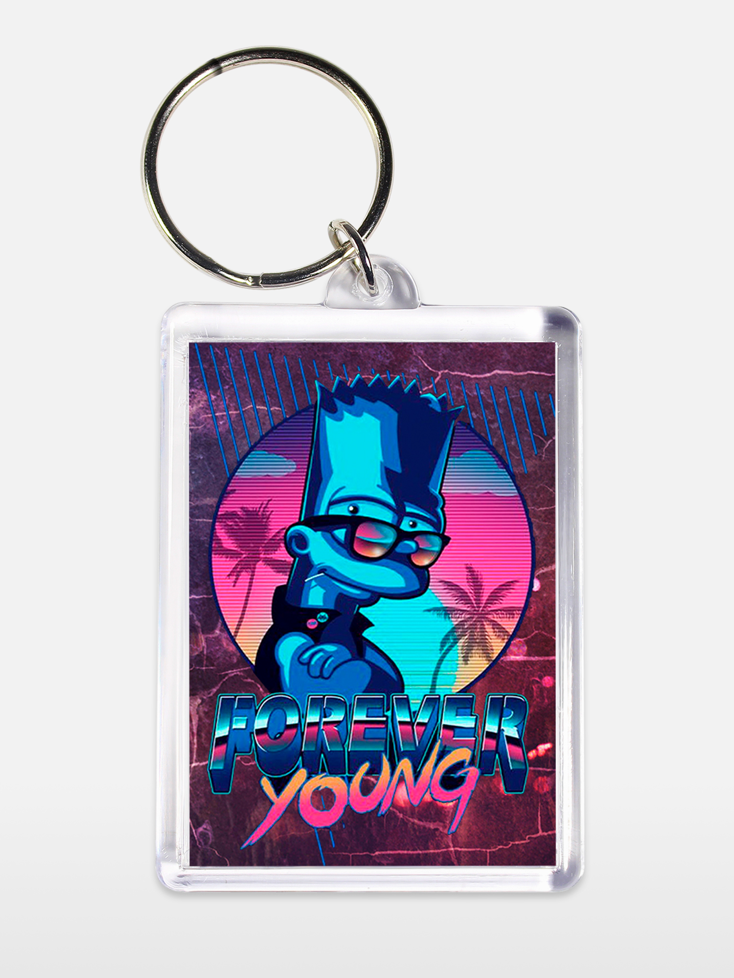 Брелок унисекс Барт вечно молодой белый