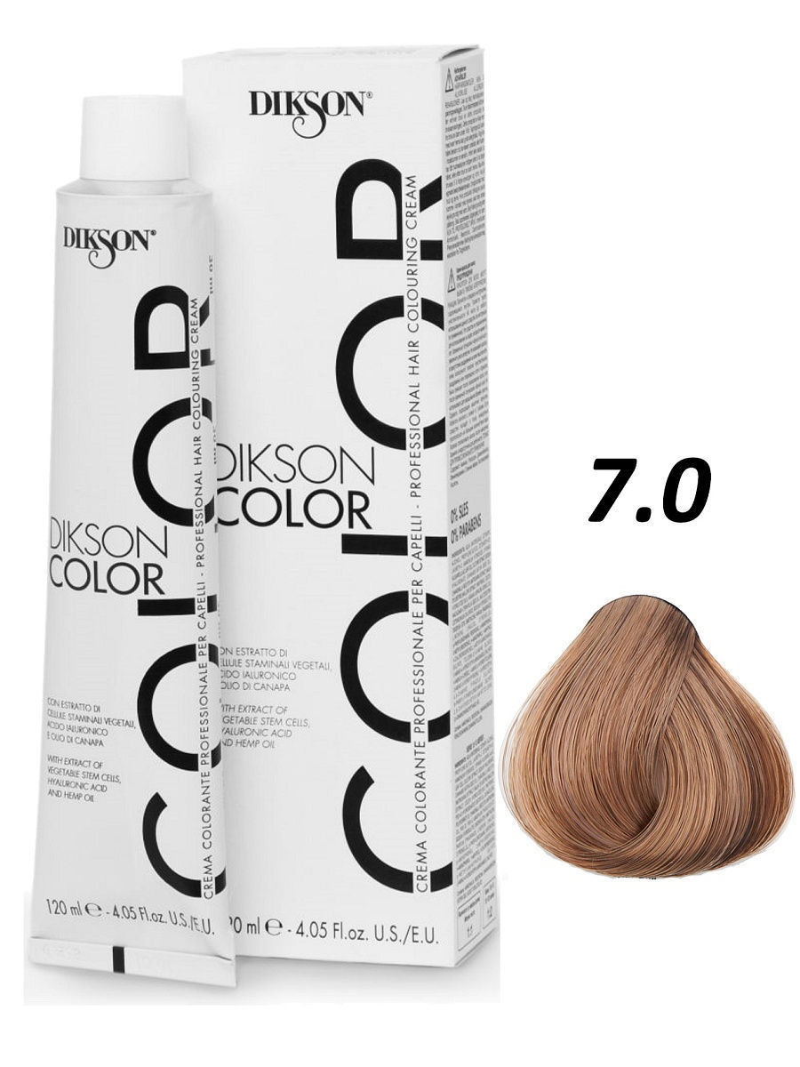 фото Краска для волос dikson color extra color extra сhart. ash new natural пепельная серия 7/0