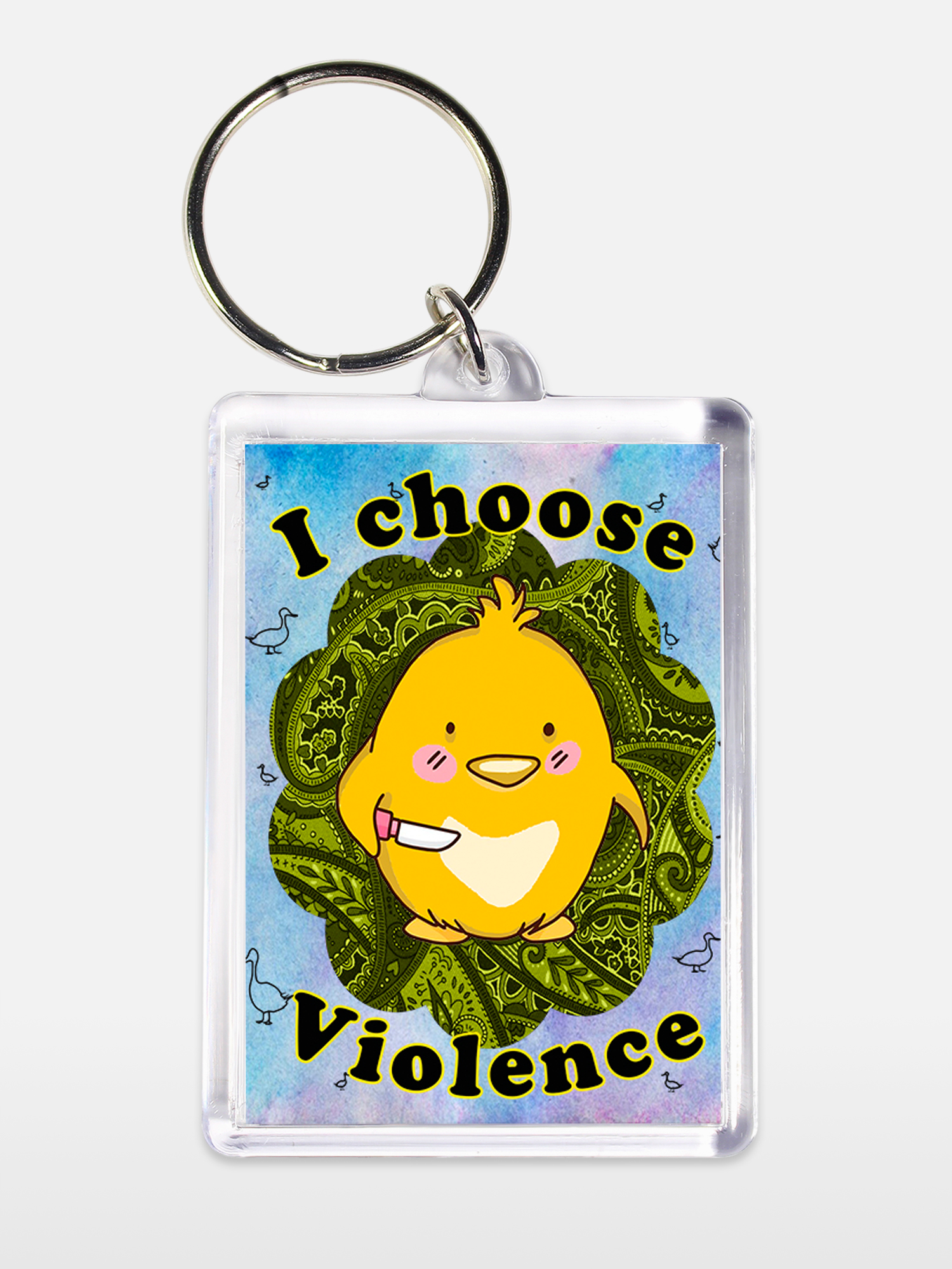 Брелок унисекс Уточка белый