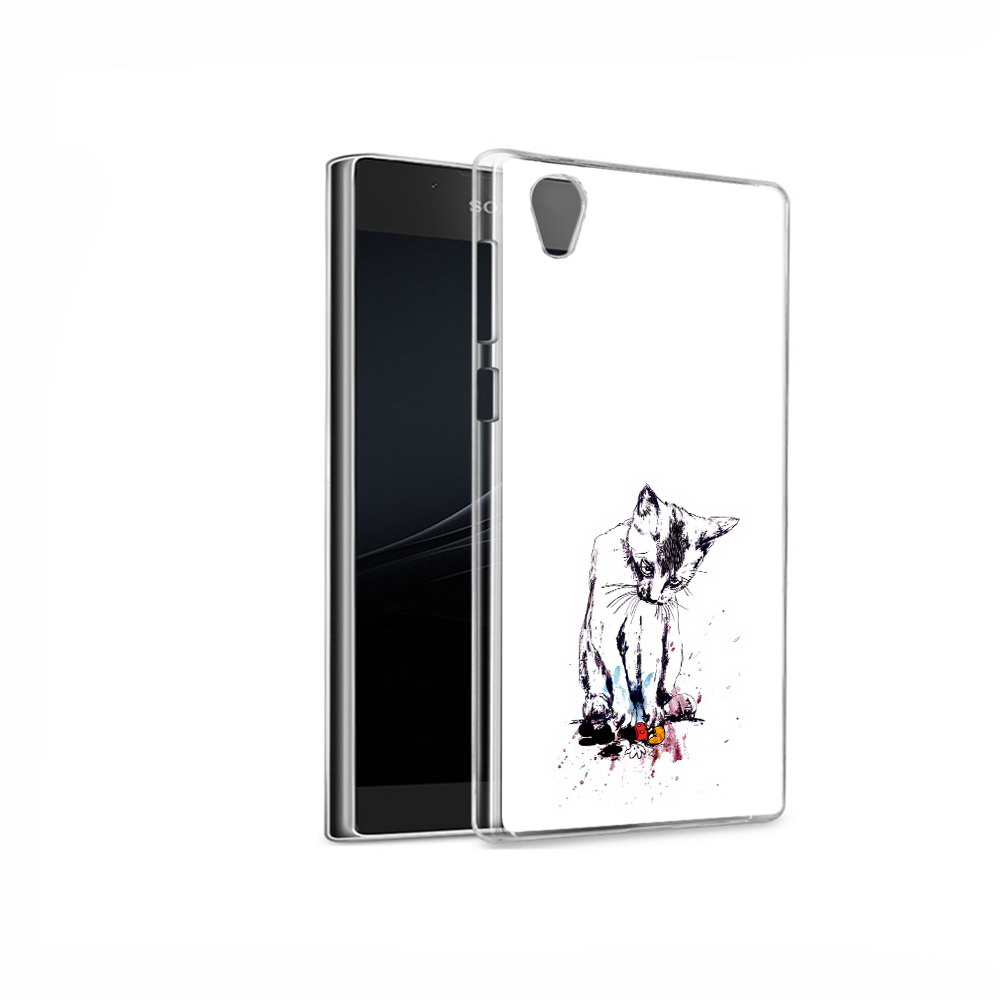 

Чехол MyPads Tocco для Sony Xperia L1 кот и микки (PT66853.250.399), Прозрачный, Tocco