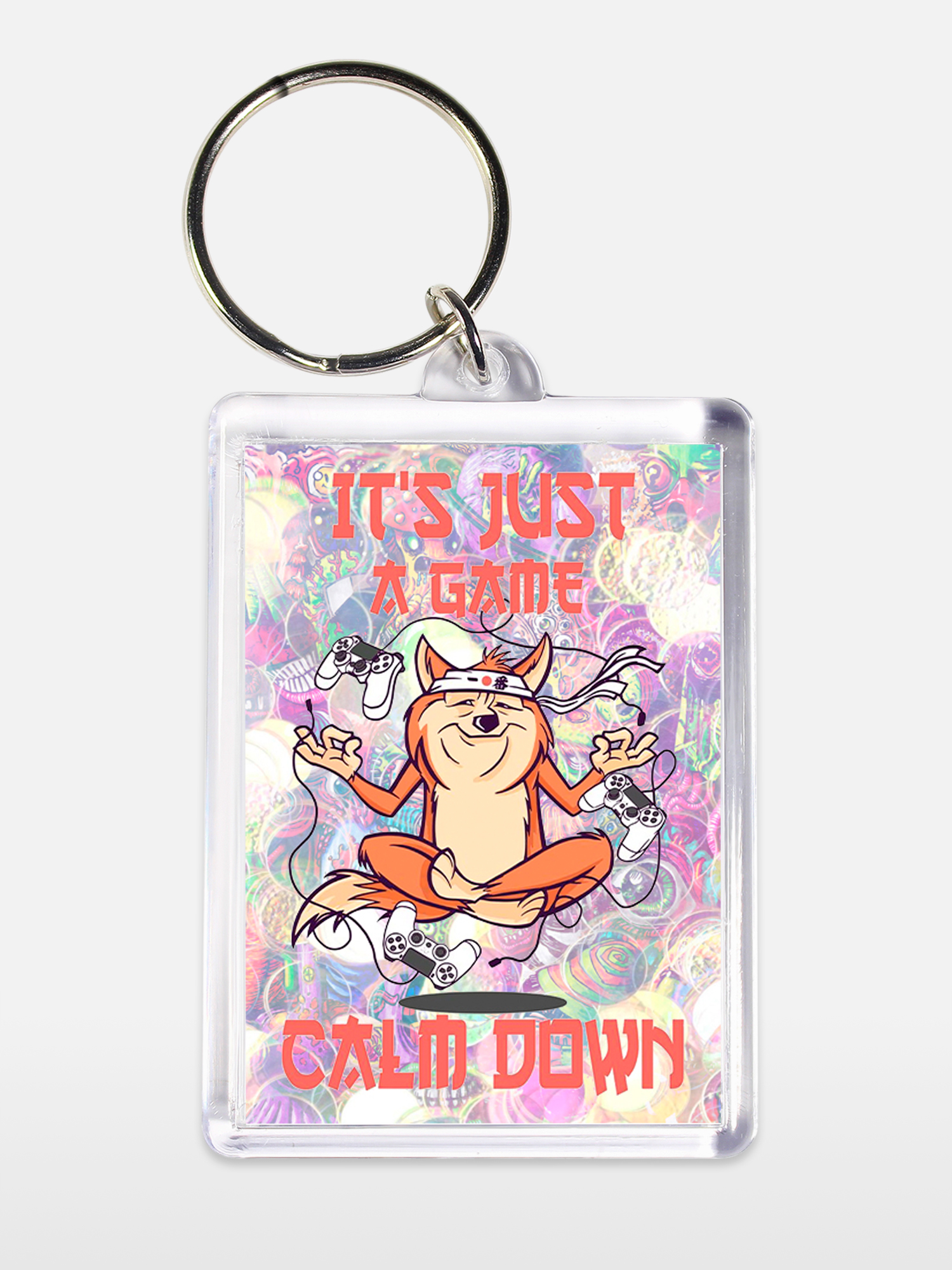 Брелок унисекс Это просто игра белый