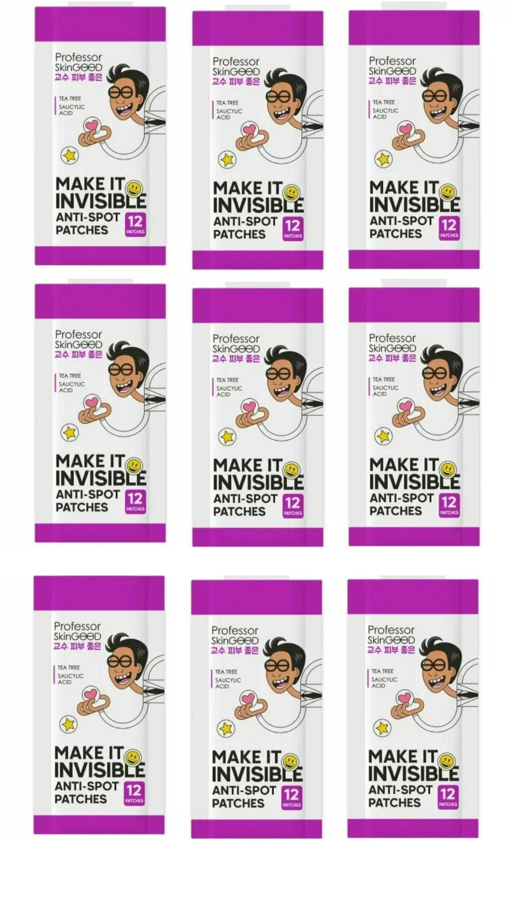 

Патчи Professor SkinGOOD Профессор против прыщей 9 шт, Make It Invisible Anti-Spot Patches