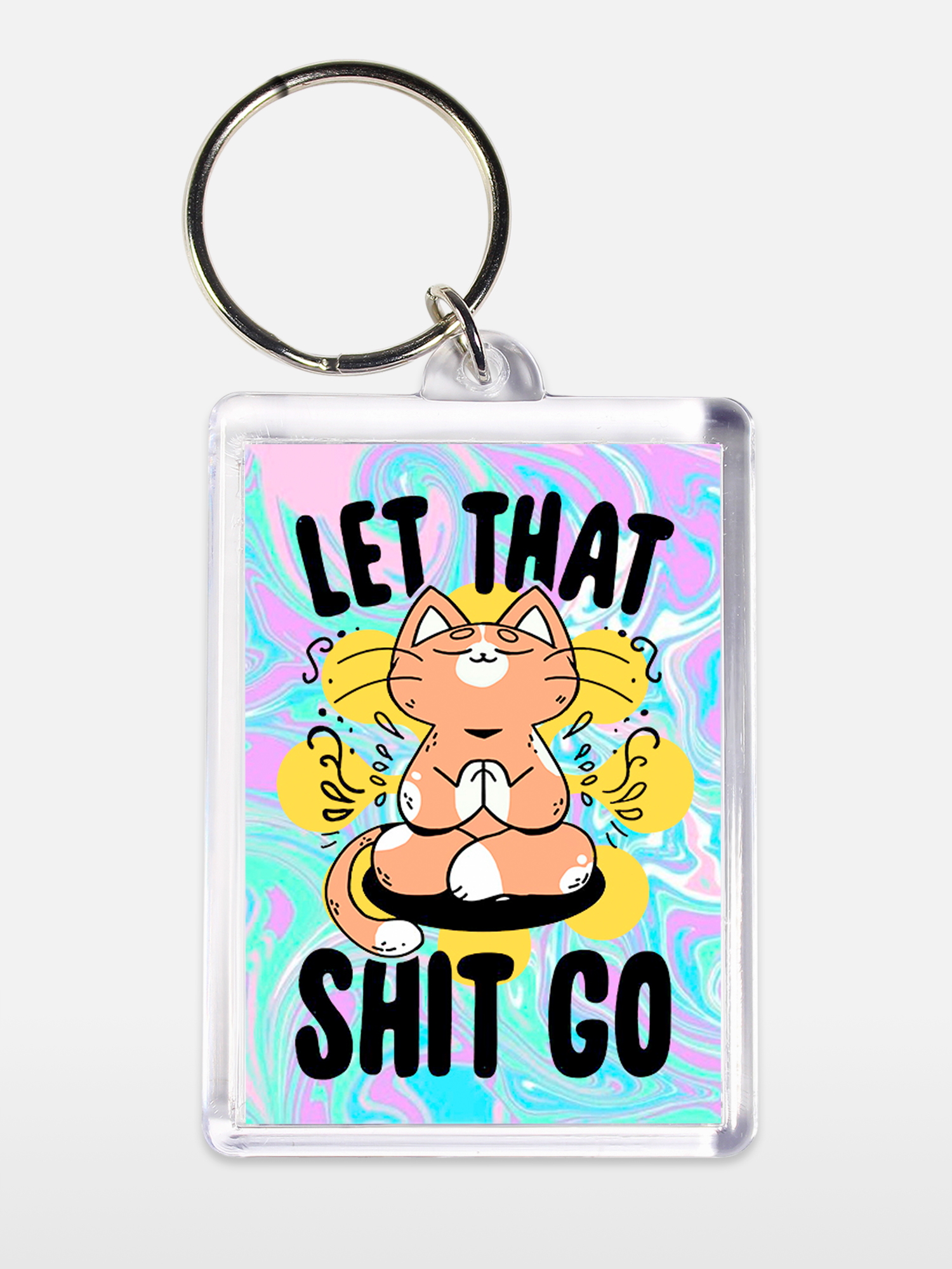 Брелок унисекс Выбрось из головы белый