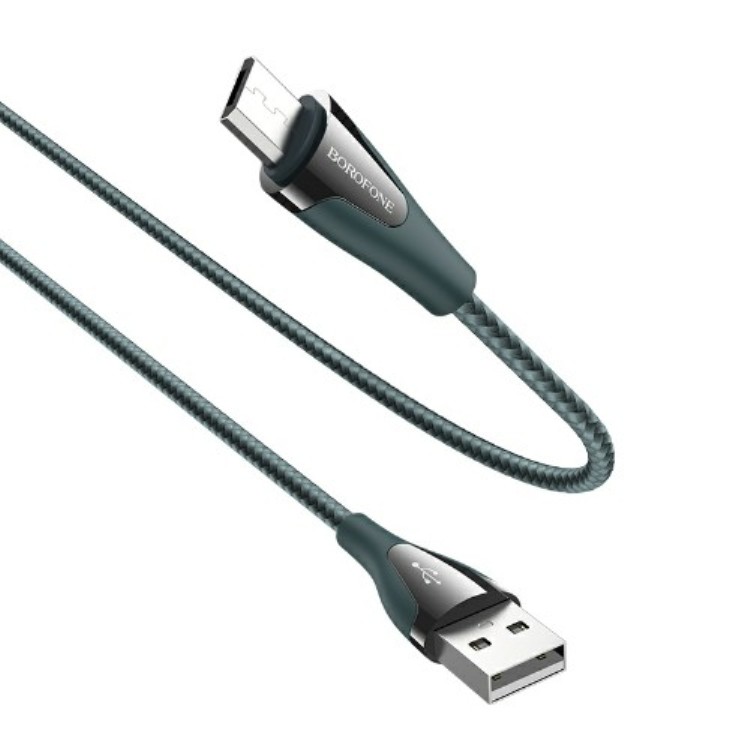 

Кабель BOROFONE BU20 USB - Micro USB 3А, 1.2 м, зеленый