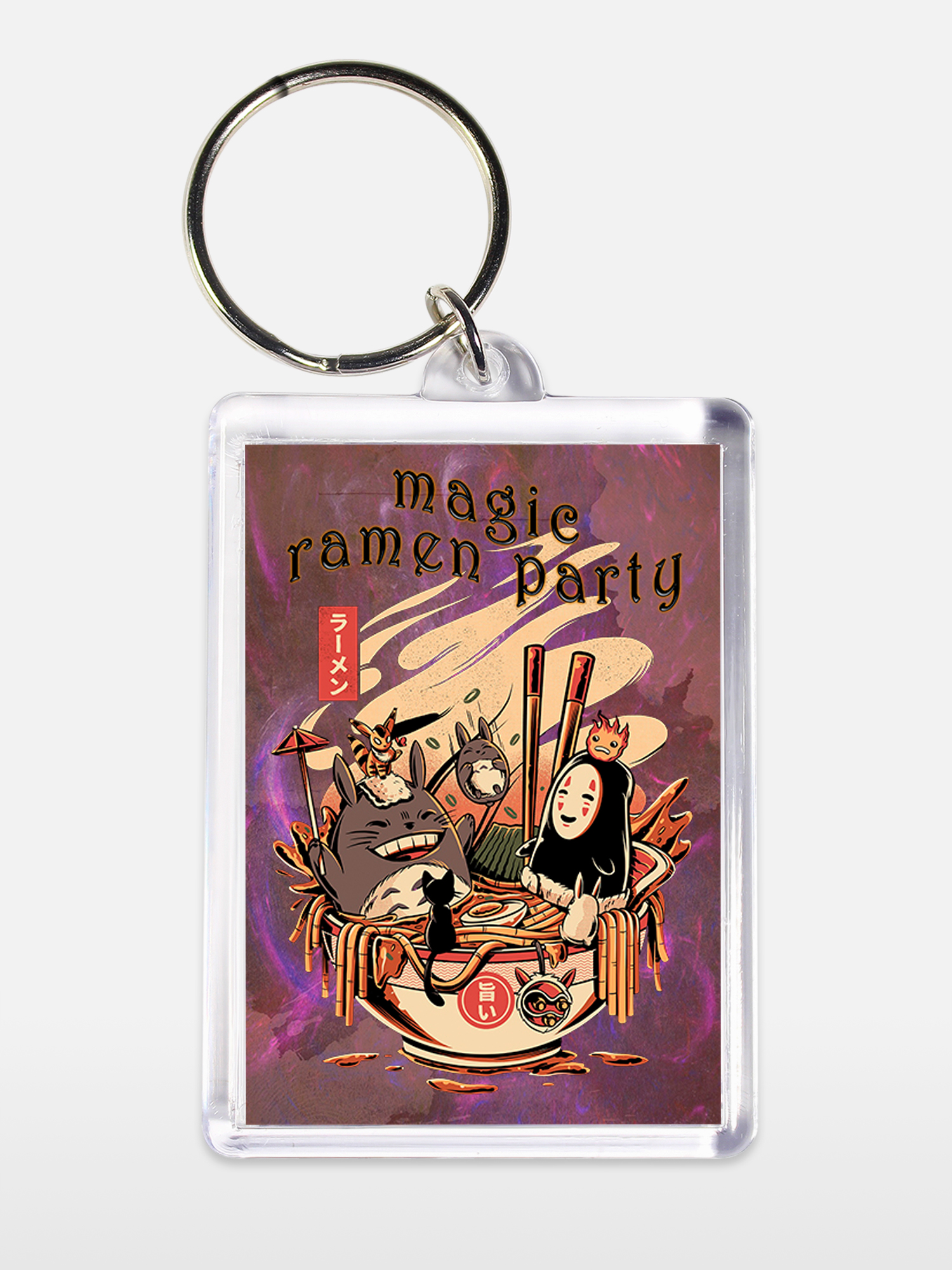 Брелок унисекс Магический рамэн пати белый
