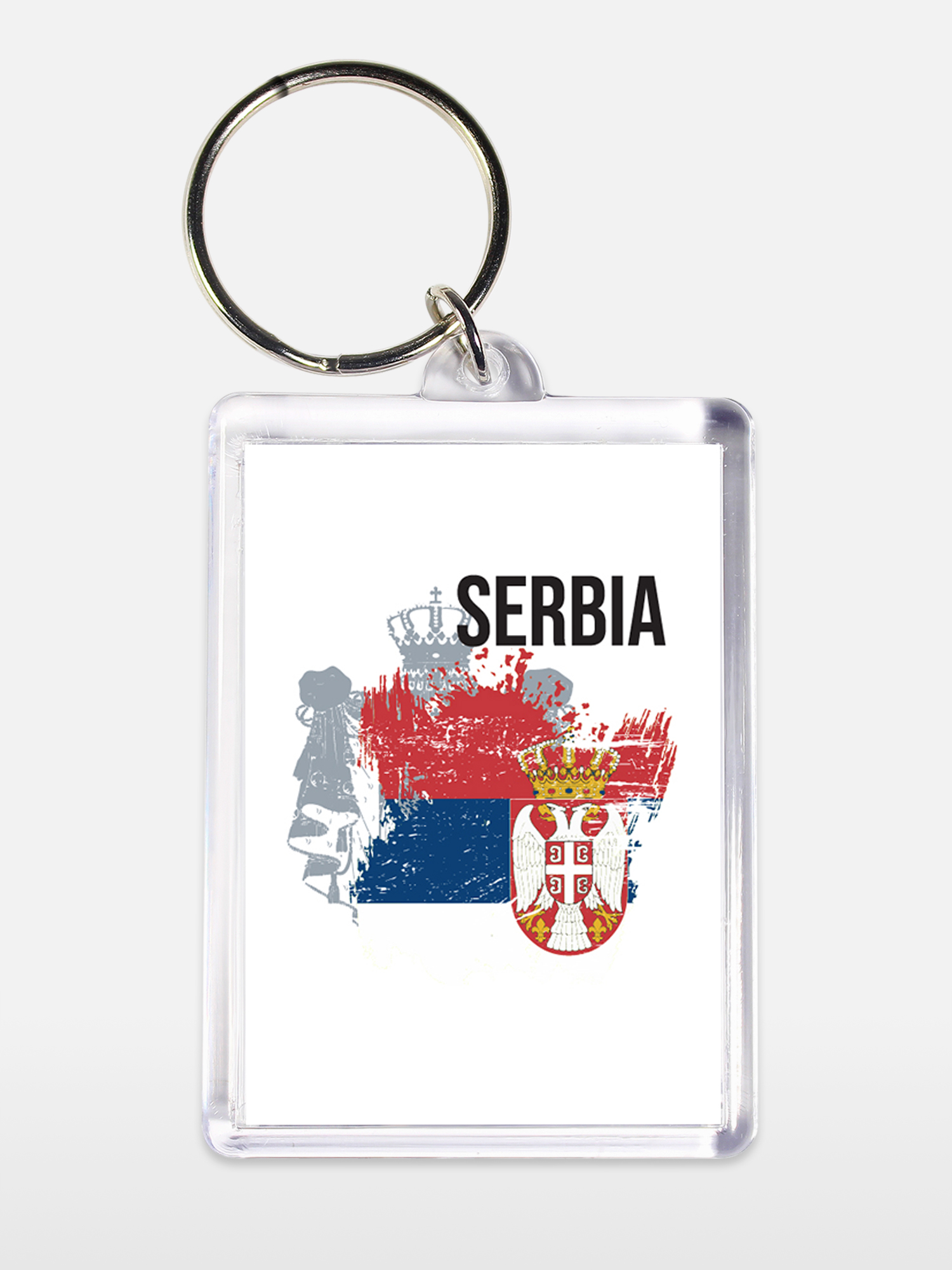 Брелок унисекс Сербия белый