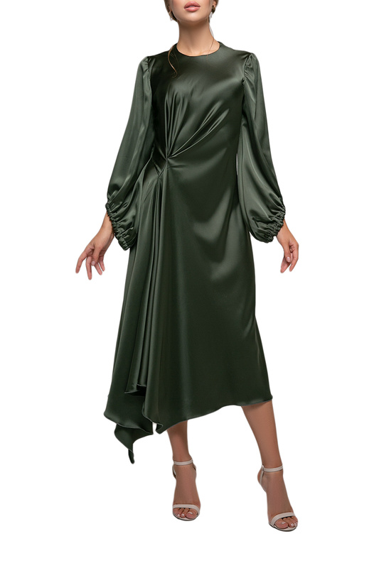 фото Вечернее платье женское петербургский швейный дом1377-2 зеленое 52