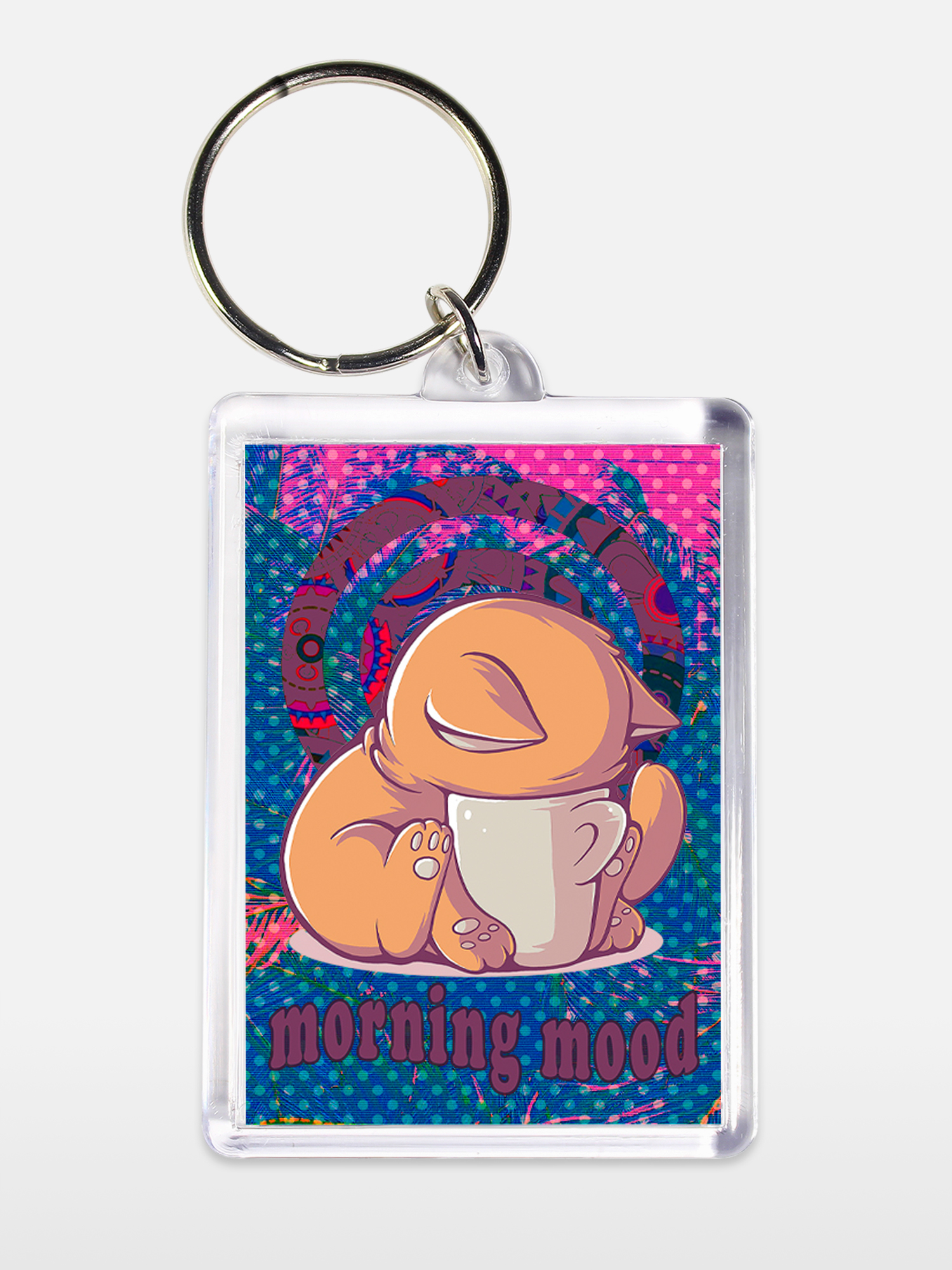 Брелок унисекс Утреннее настроение белый