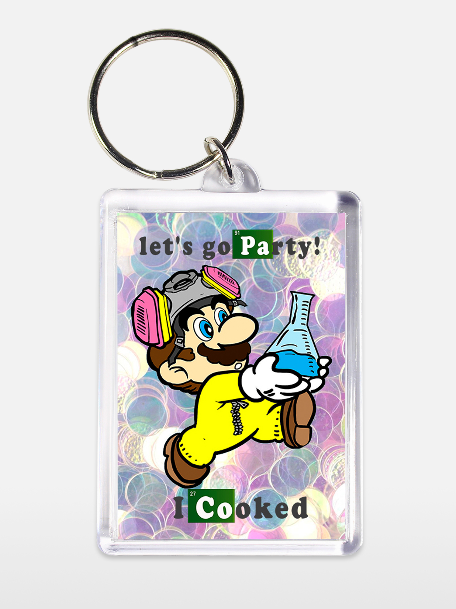 Брелок унисекс Го тусить белый