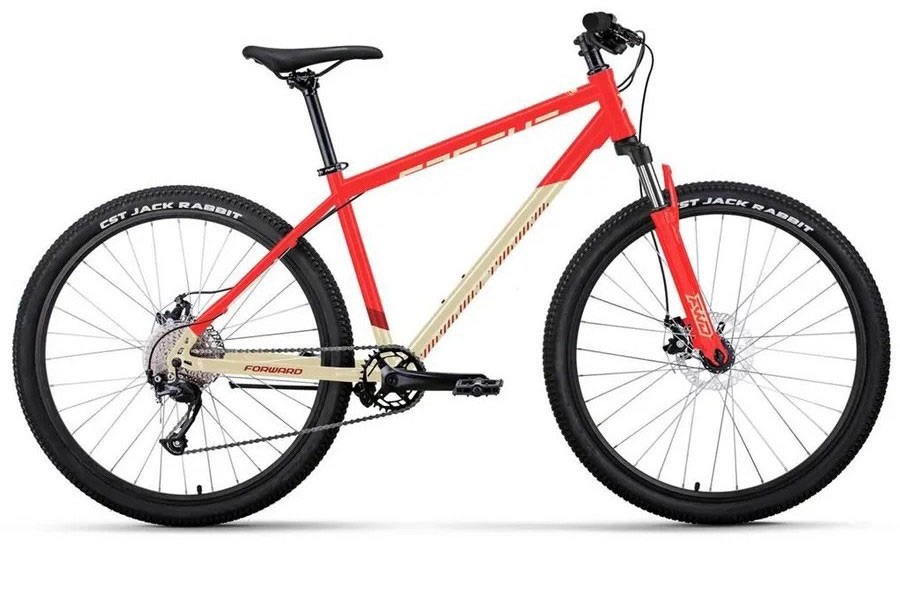 Велосипед FORWARD APACHE 20 D 275 8ск 2023 21 красныйбежевый 3019000₽