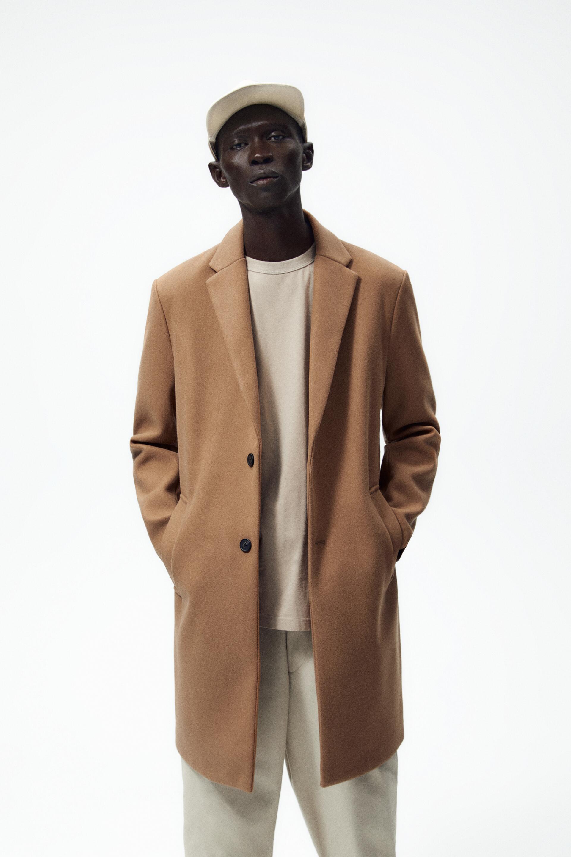 

Пальто мужское ZARA 05070770 коричневое XL (доставка из-за рубежа), Коричневый, 05070770