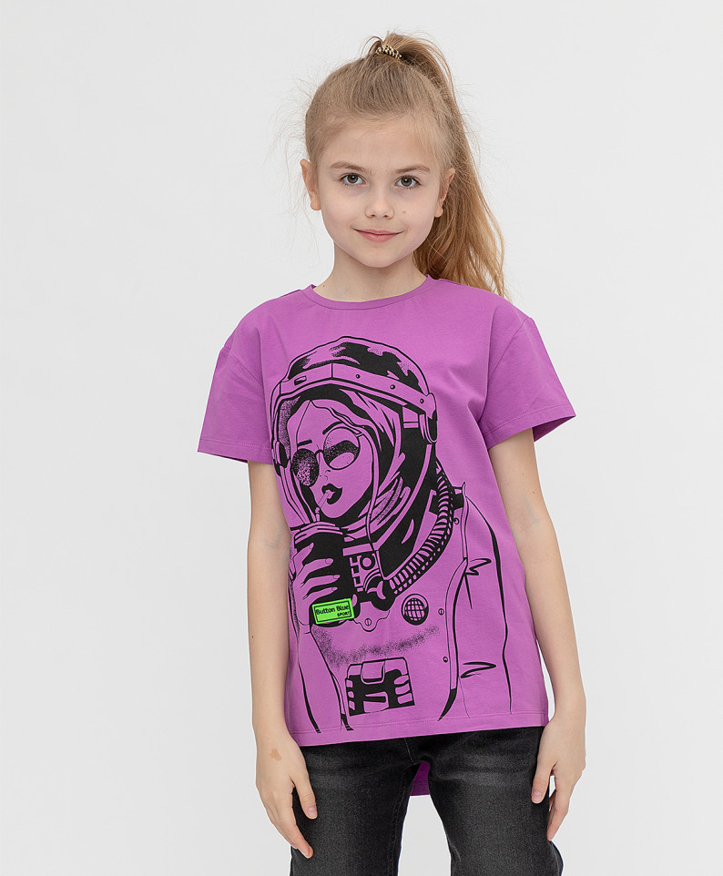 

Футболка Button Blue 221BBGJC12073100 цв. фиолетовый р. 146, 221BBGJC12073100