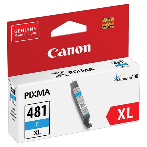 Картридж для струйного принтера Canon CLI-481C XL, Blue, оригинал 2044C001