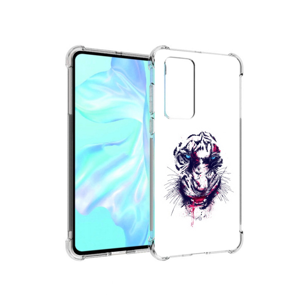 

Чехол MyPads Tocco для Huawei P40 безумный тигр, Прозрачный, Tocco