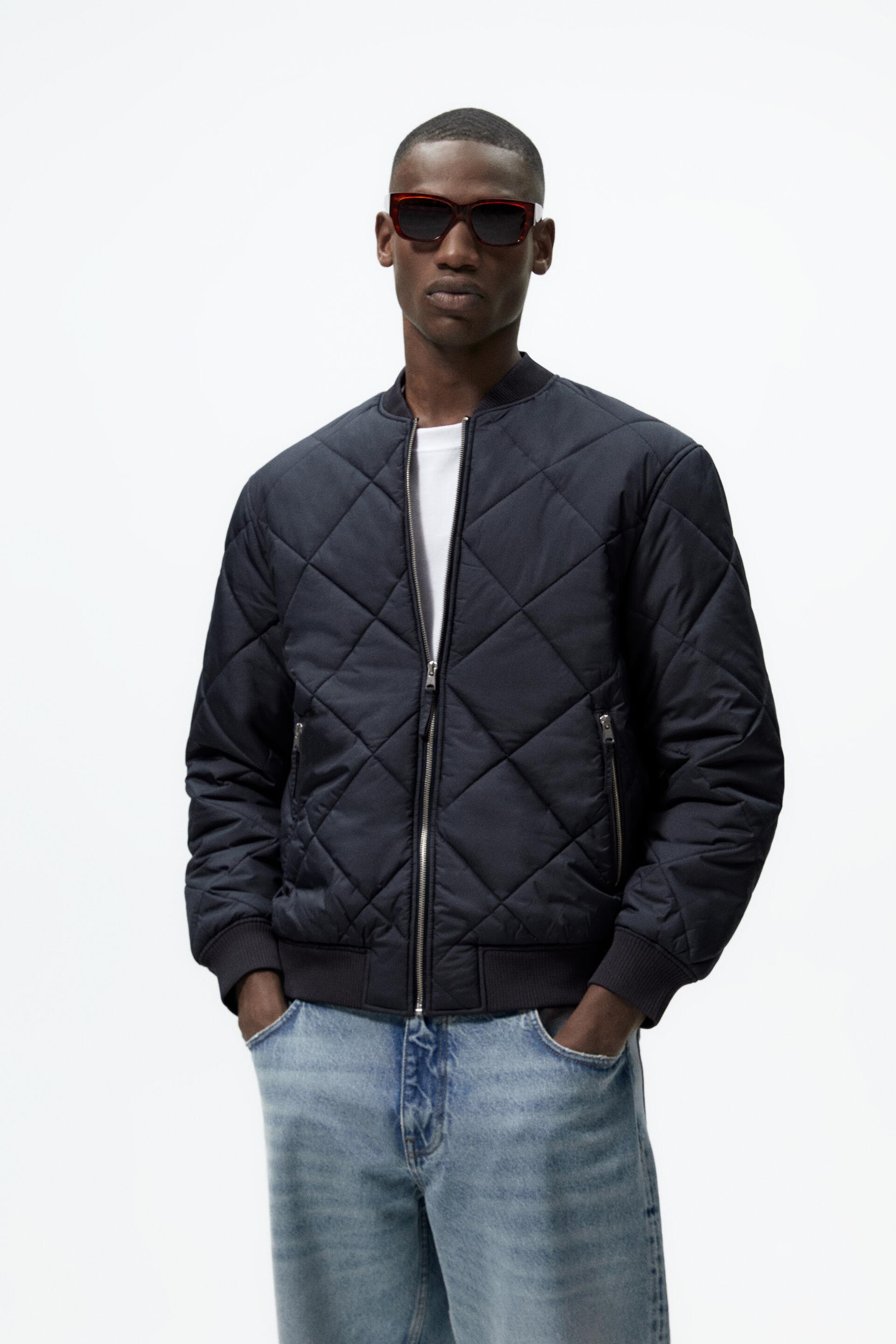 

Бомбер мужской ZARA 04302306 синий L (доставка из-за рубежа), 04302306
