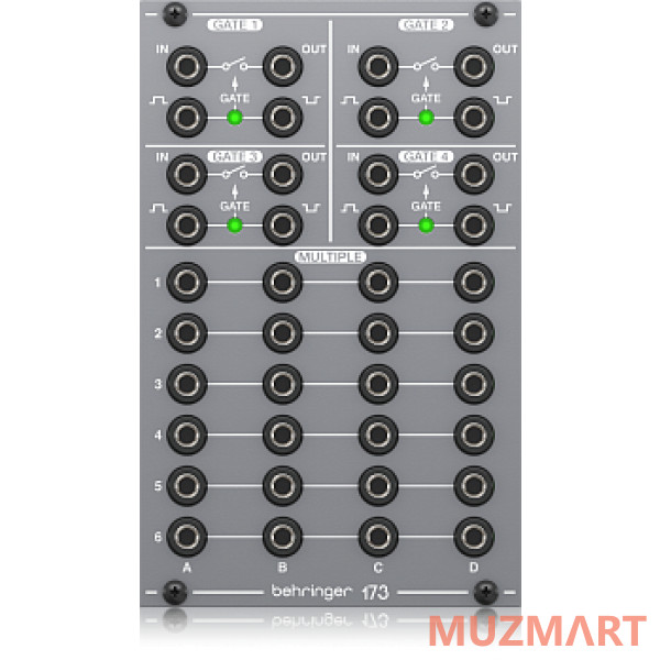 фото Behringer 173 quad gate/multiples аналоговый модуль для eurorack