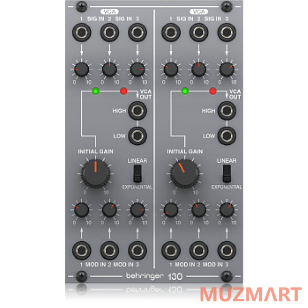 

Behringer 130 DUAL VCA Аналоговый DUAL VCA модуль для Eurorack