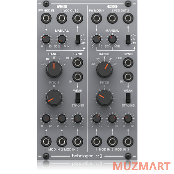 

Behringer 112 DUAL VCO Аналоговый Dual VCO модуль для Eurorack