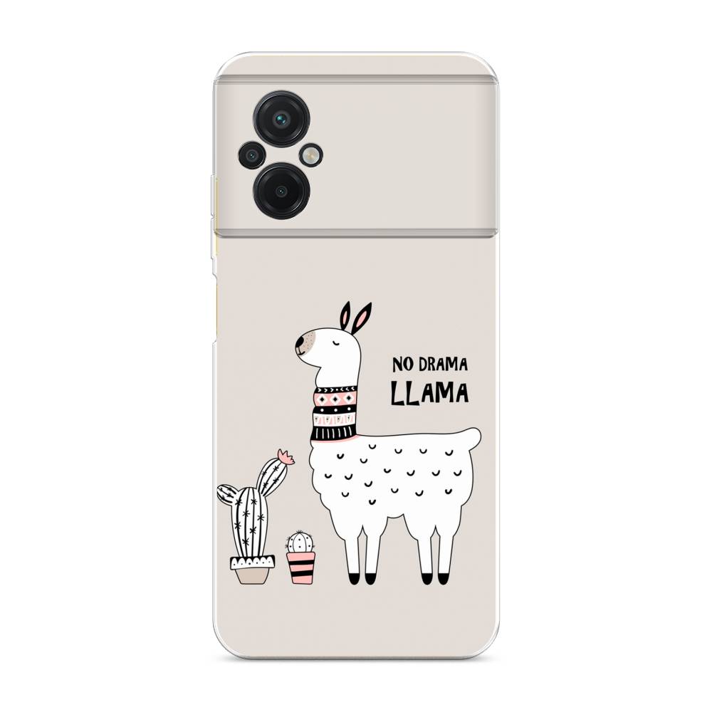 

Чехол Awog на Poco M5 / Сяоми Поко M5 "No drama LLama", Бежевый;серый;белый, 316450-2
