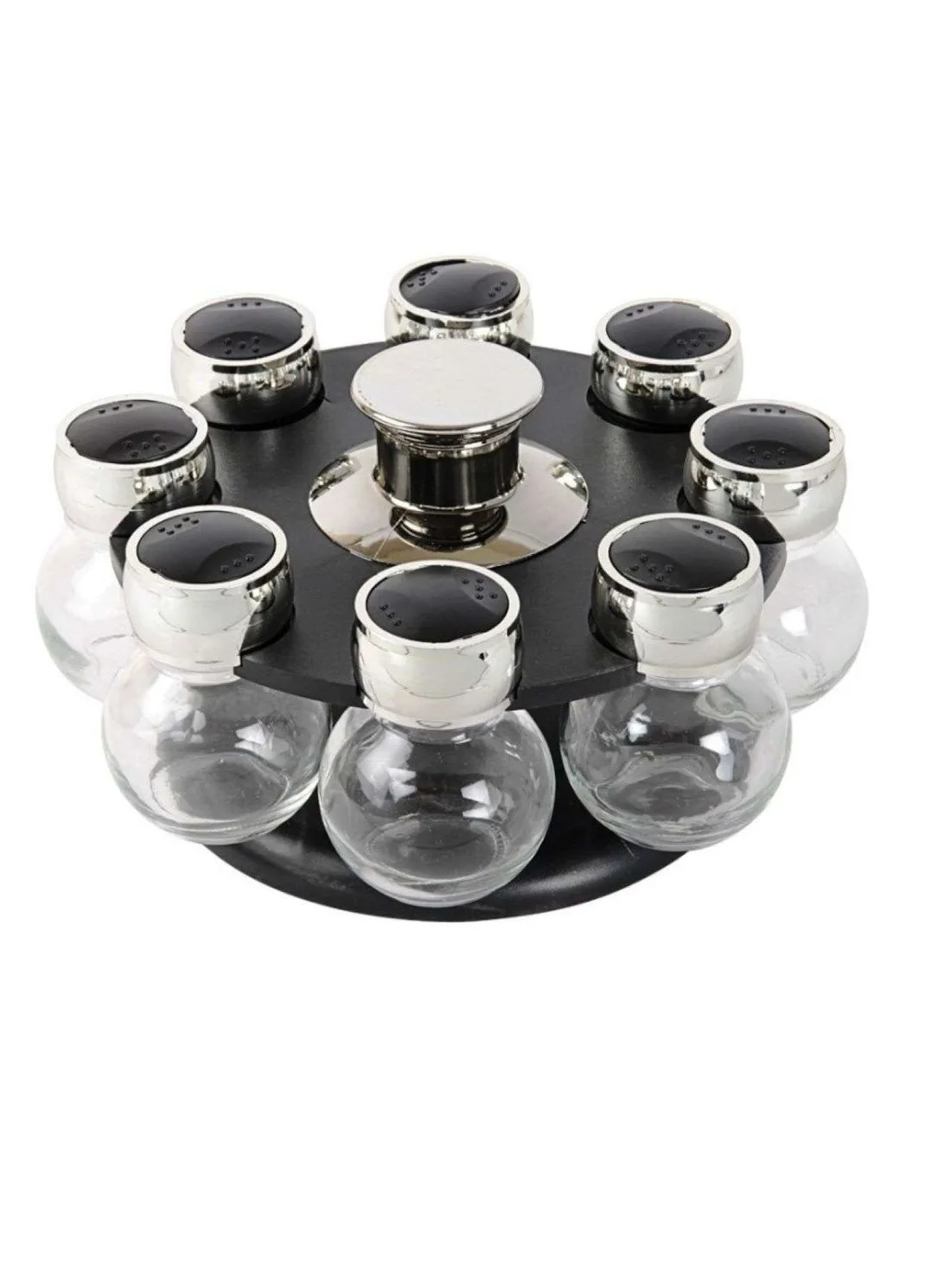 

Набор для специй 8 Jars Spice Rack Set, Прозрачный;серебристый