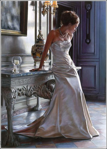 фото Алмазная мозаика tongde "девушка в платье" lt0459 5d на подрамнике, 50*40