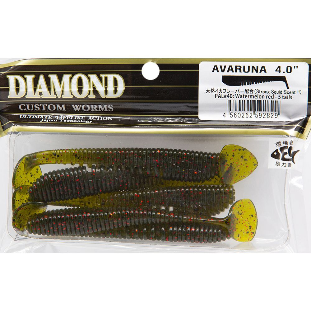 

Силиконовая приманка Diamond Avaruna 4 цвет pal40 Watermelon red 5 шт, Разноцветный, Avaruna 4