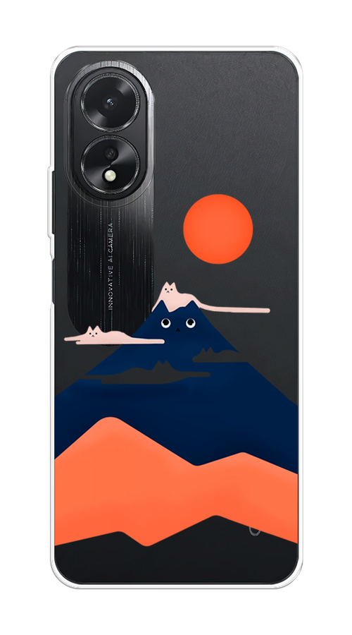

Чехол на Oppo A38 "Кот-гора", Черный;оранжевый, 2515350-1