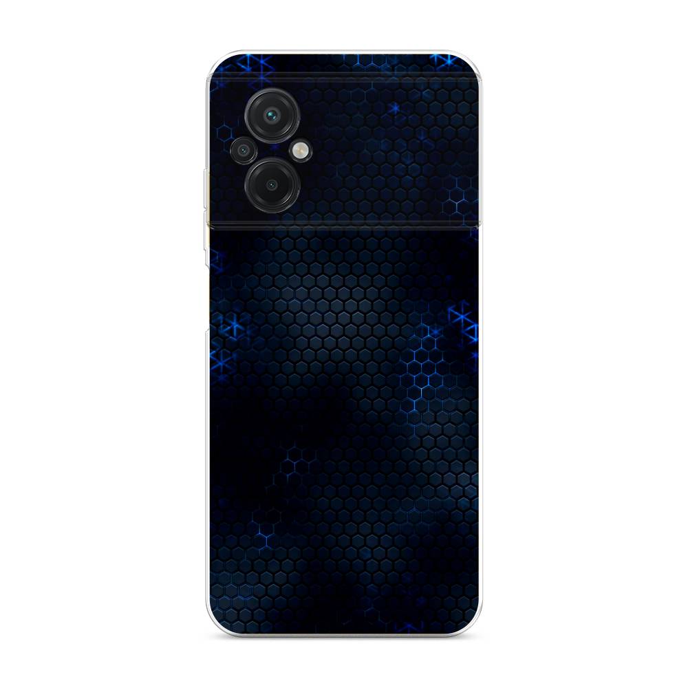 

Чехол Awog "Фон соты синие" на Xiaomi Poco M5 / Сяоми Поко M5, 316450-3