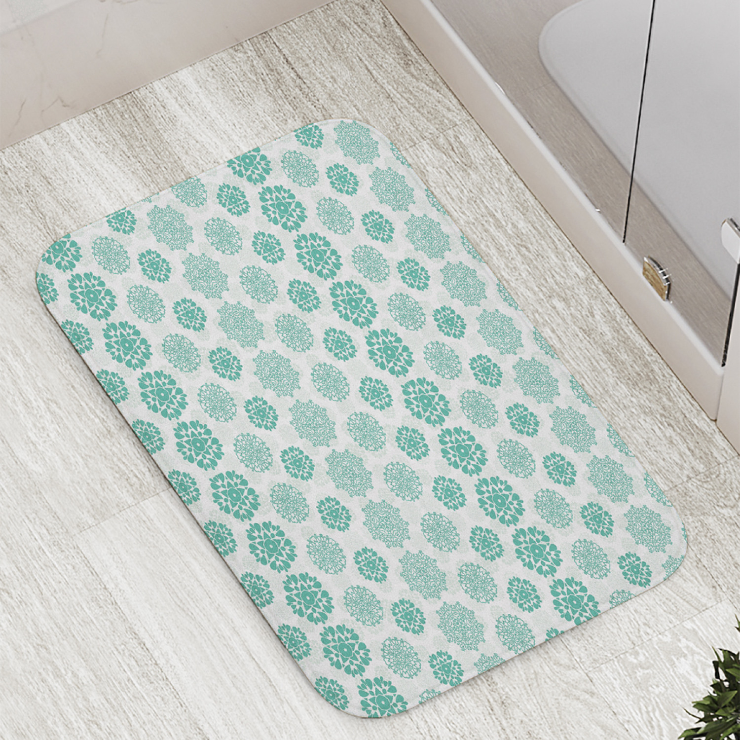 

Коврик противоскользящий JoyArty "Ажурные снежинки" для ванной, сауны, бассейна, 77х52 см, Ажурные снежинки