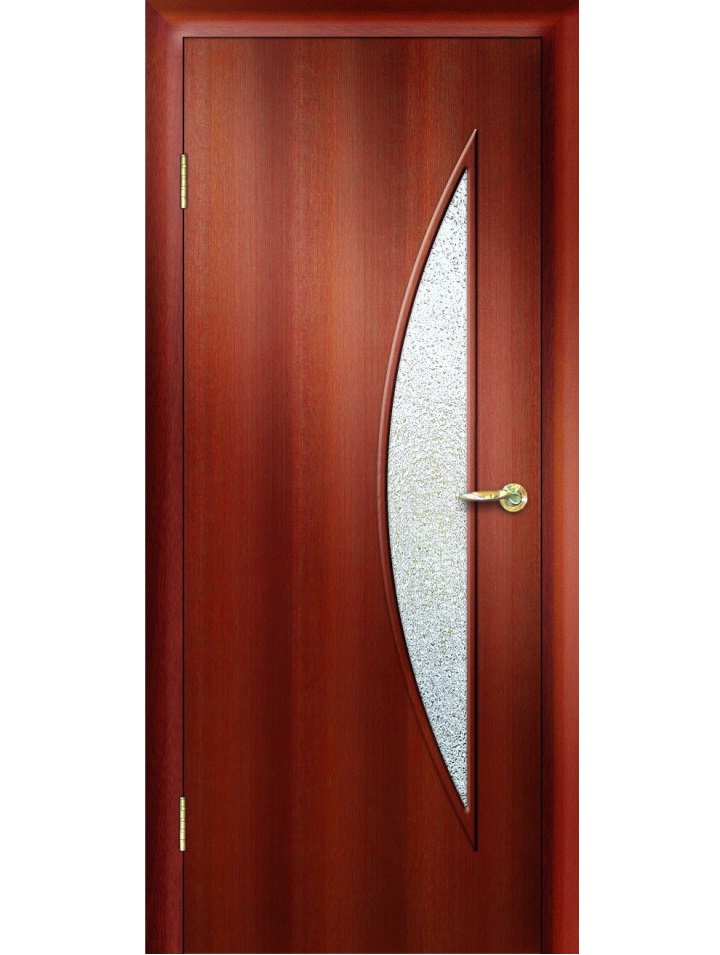 фото Дверь межкомнатная дверная линия до-06 700х2000 мм итальянский орех/коричневая 21-08 стекл