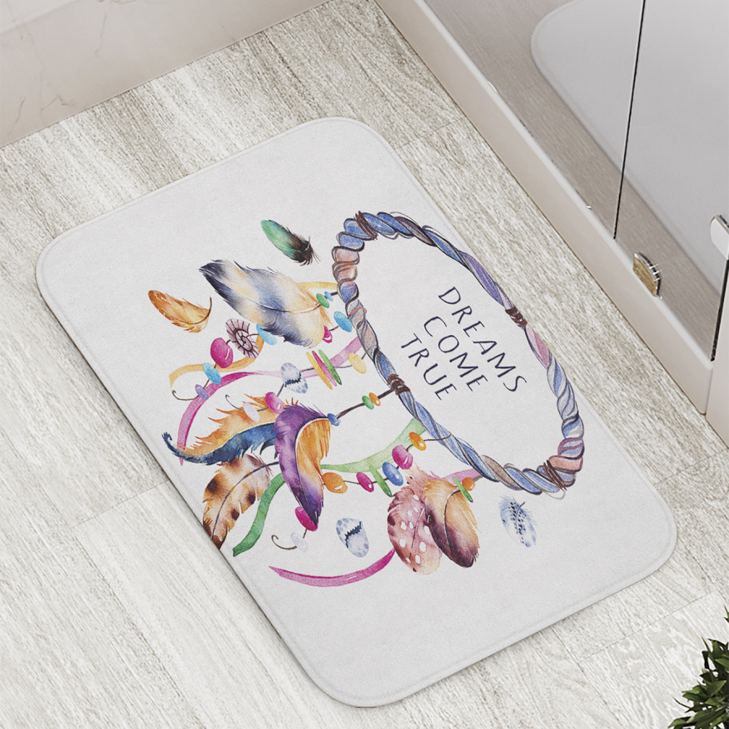 

Коврик противоскользящий JoyArty "Мечты сбываются" для ванной, сауны, бассейна, 77х52 см, Мечты сбываются