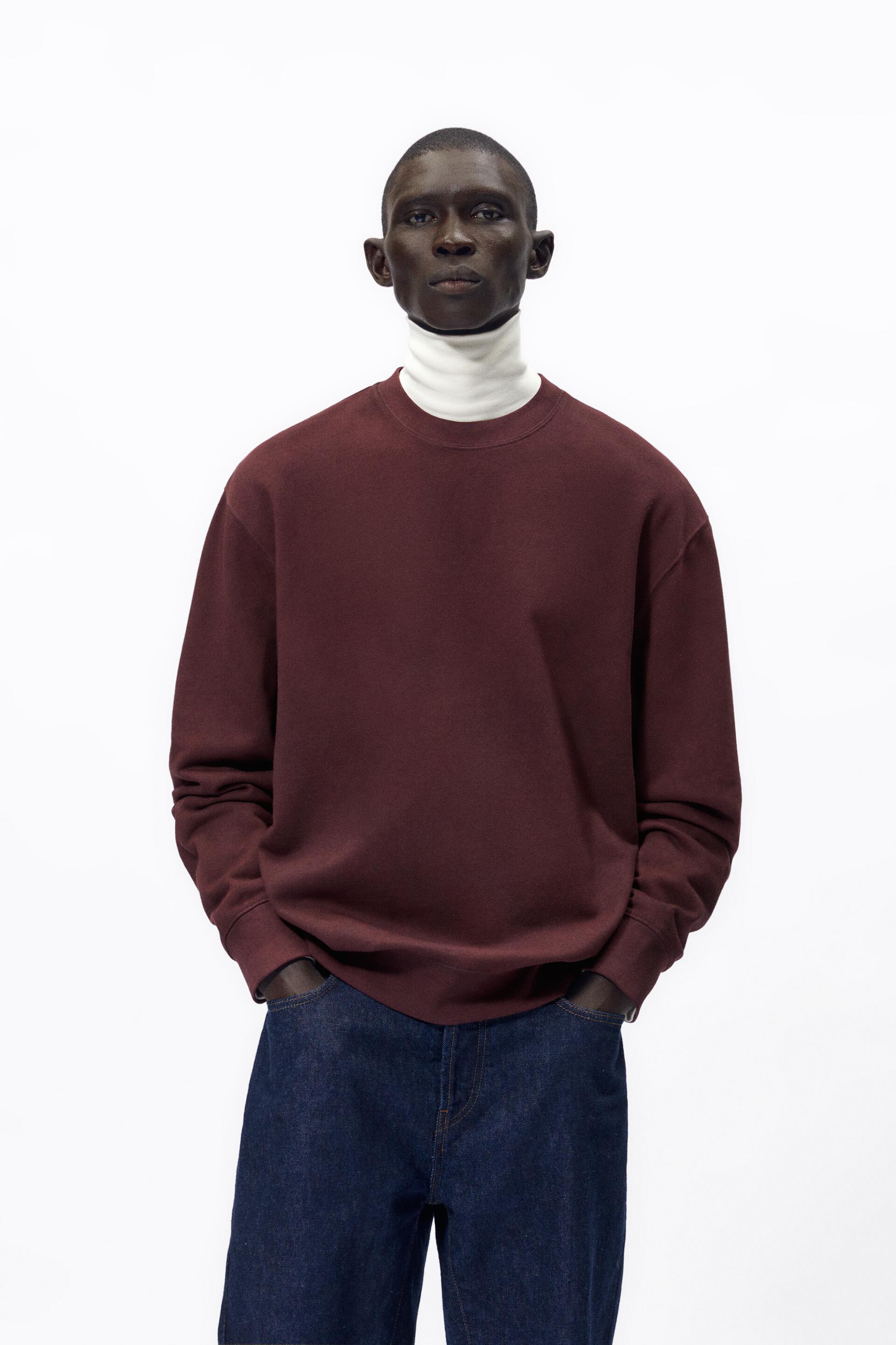 

Свитшот мужской ZARA 04087358 фиолетовый L, 04087358