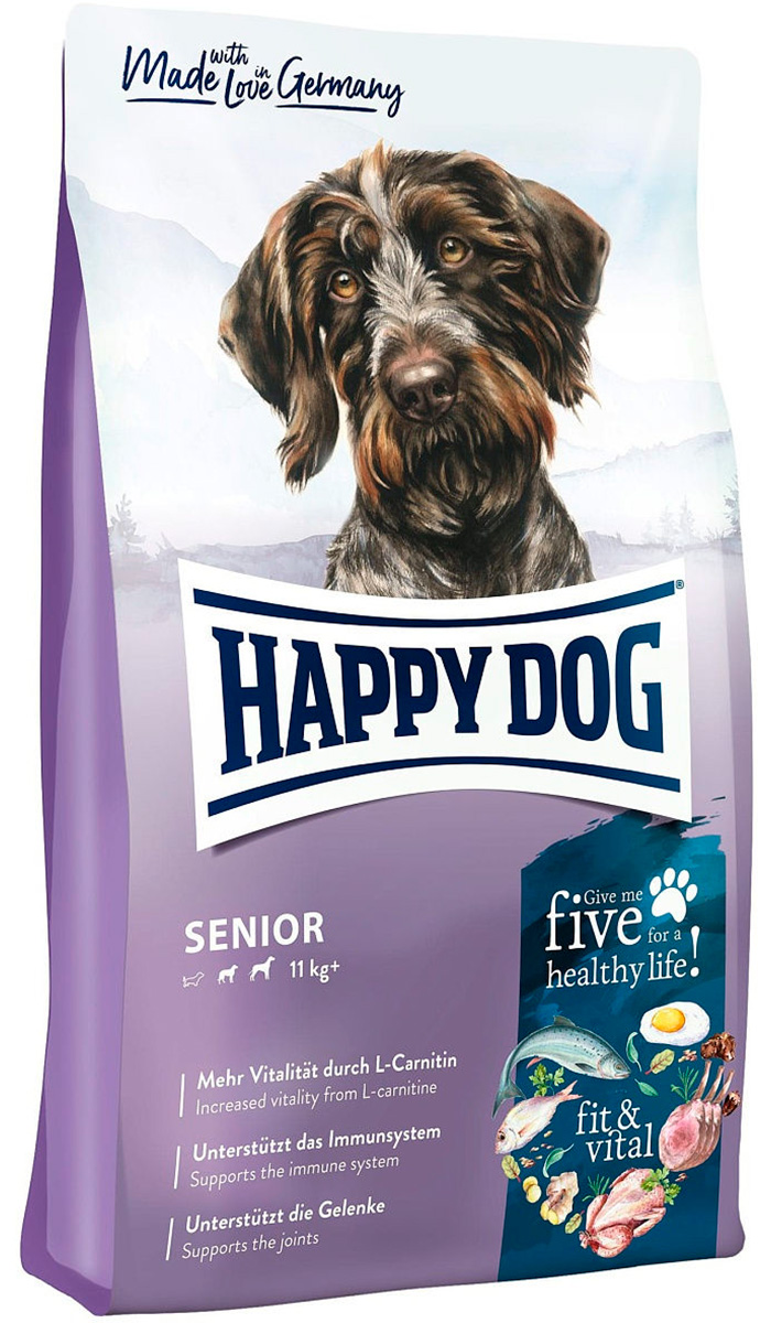 фото Сухой корм для собак happy dog supreme fit&vital senior, домашняя птица, ягненок, 12кг