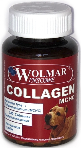 фото Хондропротектор для собак wolmar winsome collagen mchc 180 таб