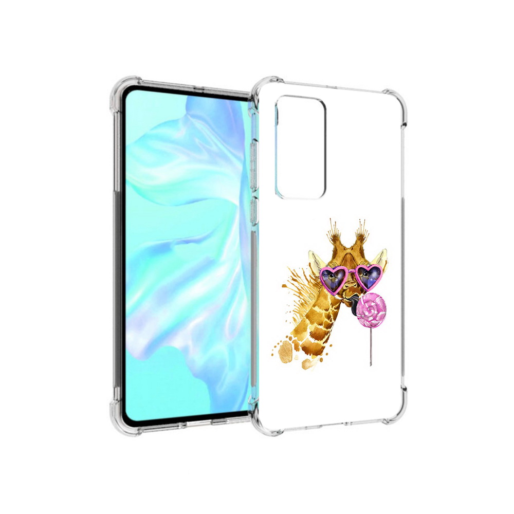 

Чехол MyPads Tocco для Huawei P40 акварельный жираф, Прозрачный, Tocco