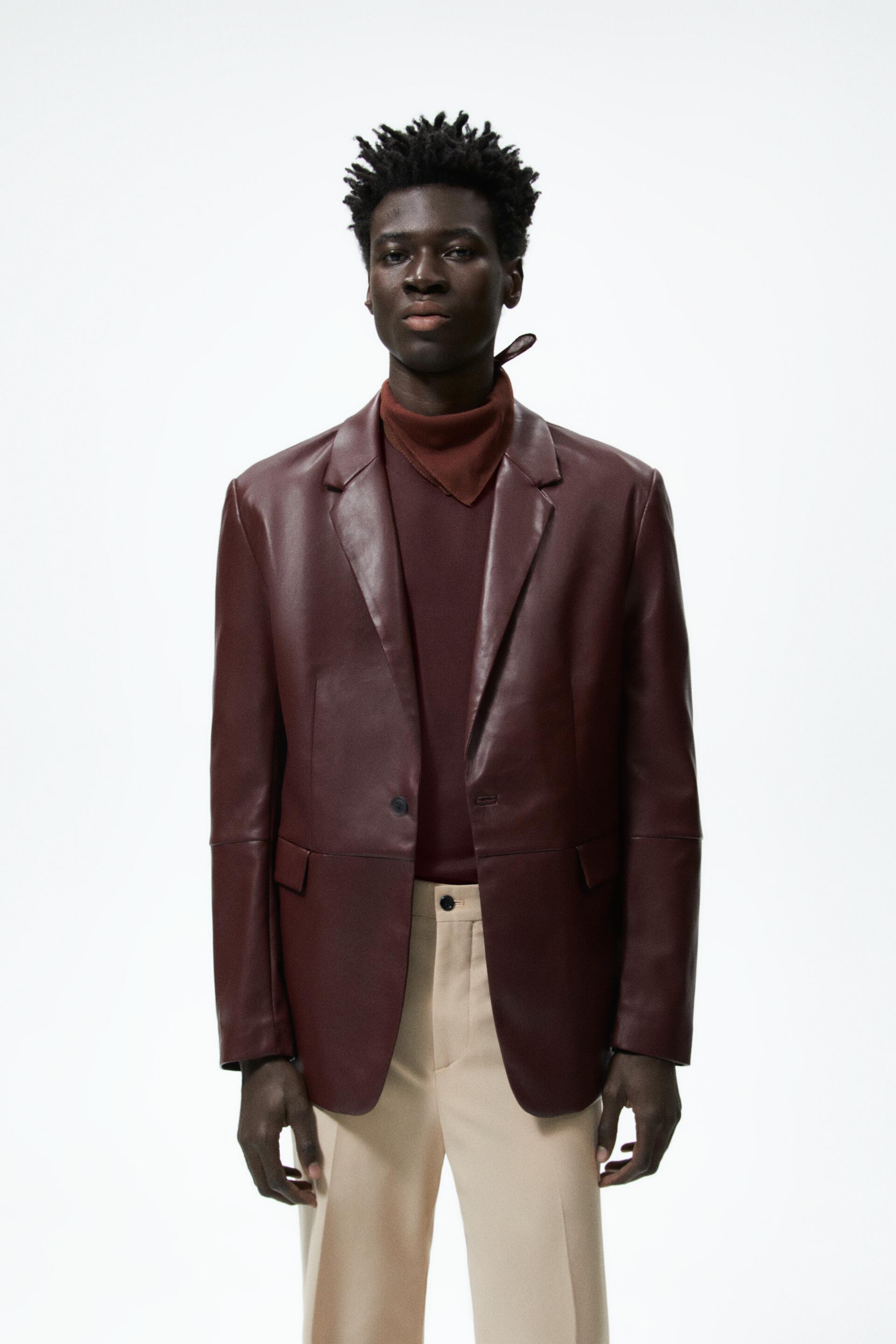 

Блейзер мужской ZARA 05070465 бордовый S, 05070465
