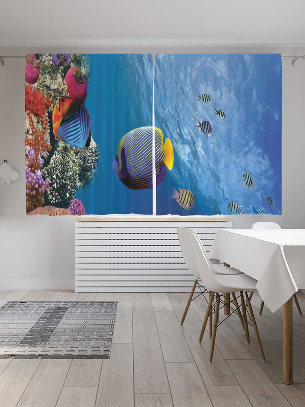 

Шторы JoyArty с фотопечатью "Морской мир" из сатена, 290х180 см, Морской мир