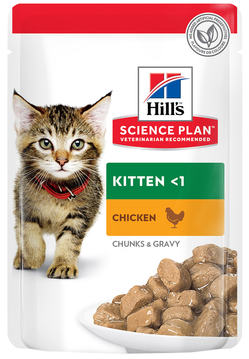 фото Влажный корм для котят hill's sciense plan kitten, курица, 12шт, 85г